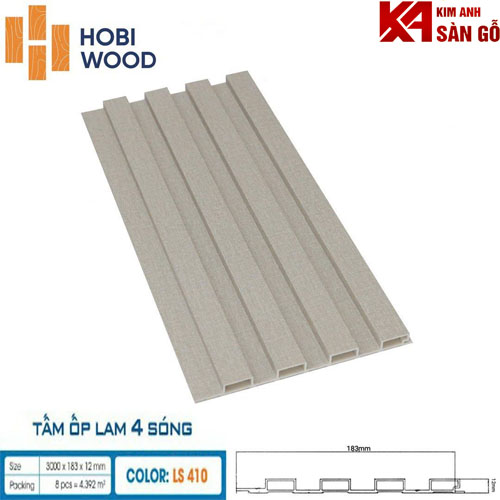 Tấm Ốp Tường Lam 4 Sóng Thấp HOBI LS-410